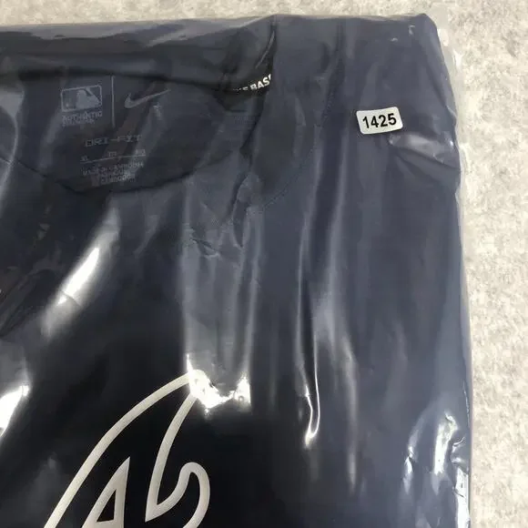 Atlanta Braves Nike Batting Shirt Mens XL MLB Long Sleeve Vented Baseball New - Picture 13 of 13